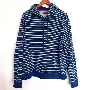 Vineyard Vines Mens Navy & White Striped Hoodie Size Large